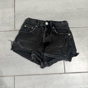 Zara Classic Black Denim Women Shorts